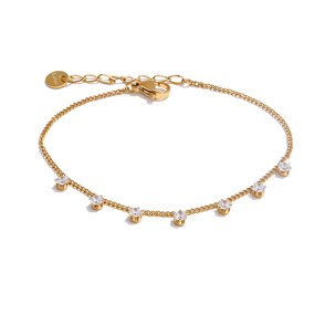 Zirconia Chain Bracelet Supplier - JINYOU 4817 New Arrival Cubic 18K Gold Plated