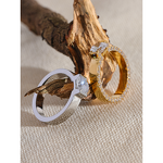 Cubic Zirconia Ring Manufacturer - JINYOU 658 Luxury Bling AAA Stainless Steel