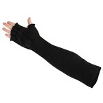 Aramid Anti Cutting Sleeve Manufacturer - Black Long Half Finger Work