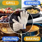 Extreme Heat Resistant Gloves Manufacturer - White Aramid 500 Degree Fireproof