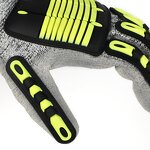 Nitrile Coated Gloves Supplier - Black Smooth Surface 5 Level Anti Cut