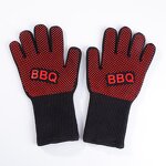 High Temperature BBQ Gloves Factory - Red Silicone for Microwave Oven