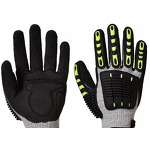 Nitrile Coated Gloves Supplier - Black Smooth Surface 5 Level Anti Cut