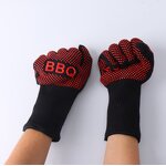 High Temperature BBQ Gloves Factory - Red Silicone for Microwave Oven