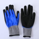 EN388 Hppe Gloves Factory - Ce Black Cut Resistant Impact Construction