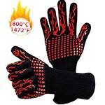 Barbecue Gloves Supplier - Customized Logo Aramid Extreme Heat 800 Degrees