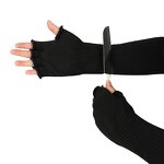 Aramid Anti Cutting Sleeve Manufacturer - Black Long Half Finger Work