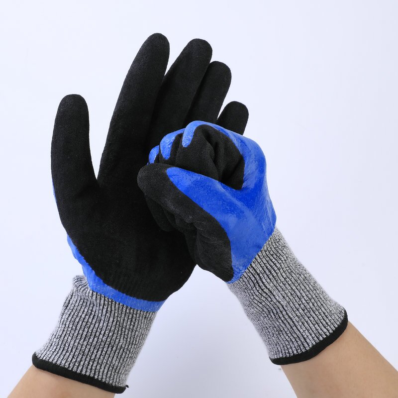 EN388 Hppe Gloves Factory - Ce Black Cut Resistant Impact Construction