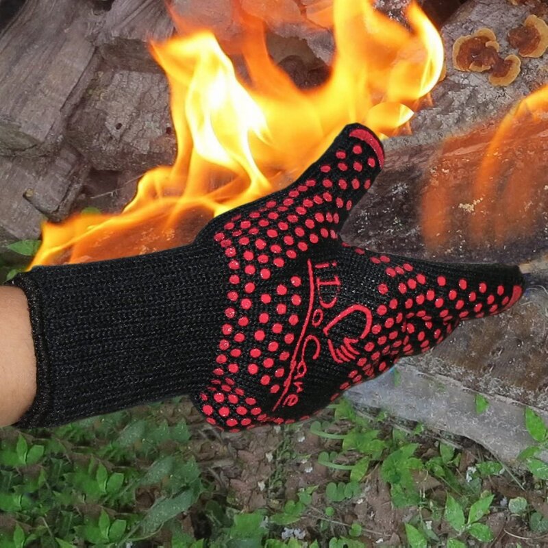 BBQ Heat Resistant Gloves Manufacturer - Custom Grey Double-layer for Oven