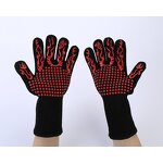 Customized Aramid BBQ Gloves Supplier - Barbecue Cotton Silicone Oven