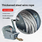 Hand Crank Winch Factory - Portable 1200lbs/600lbs Capacity Manual