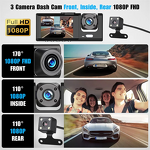 Dashcam Manufacturer - Car Black Box 3 Lens 1080P Full HD Wifi
