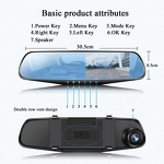 Car DVR Manufacturer - Dual Lens 4.3in Full HD 1080P Mirror Cam