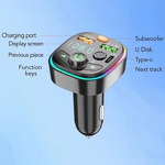 Car Fast Charger Manufacturer - Dual USB C PD FM Transmitter BT MP3