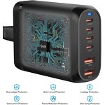 GaN Desktop Charger Manufacturer - OEM/ODM 200W 4 Type C 2USB-A