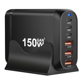 150W GaN Fast Charger Supplier - 3 Type C 3USB-A PD for iPhone