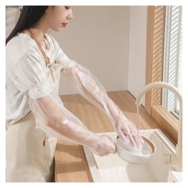 Plastic Gloves Manufacturer - High Quality Elastic Cuffs Long Sleeve