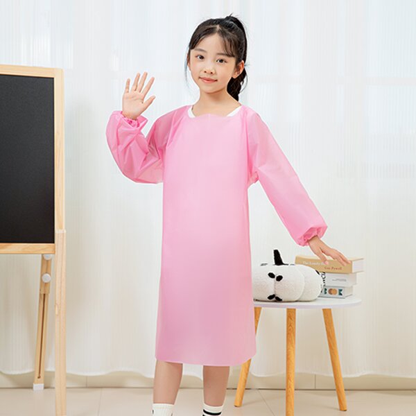 Children's Apron Manufacturer - Customizable Logo Long-Sleeved CPE