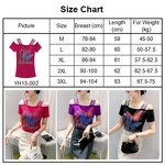 Off Shoulder T-shirt Factory - Bulk Custom Hot Press Pattern & Mesh Sleeve