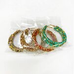 Hoop Earrings Factory - Bulk Custom Rhinestone & 6.5cm Circle
