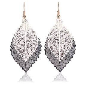 Drop Earrings Manufacturer - OEM Custom Metal Leaves & Hollow Out