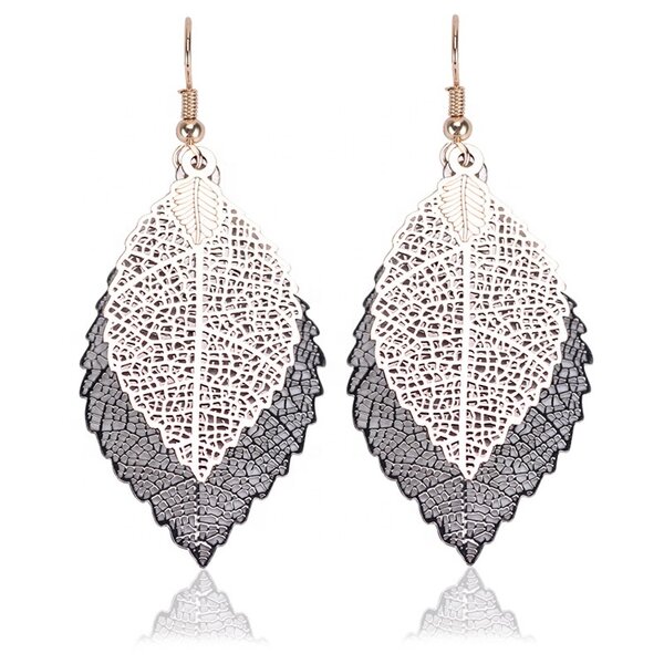Drop Earrings Manufacturer - OEM Custom Metal Leaves & Hollow Out