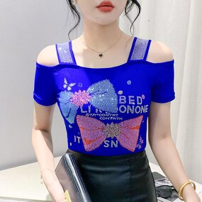 Rhinestone T-shirt Manufacturer - OEM Custom Color & Pattern