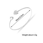Bracelet Manufacturer - OEM Custom Crystal Heart & Adjustable Cuff