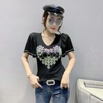 Off Shoulder T-shirt Manufacturer - Bulk Custom Heart Design & Mesh