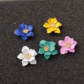 Stud Earrings Manufacturer - OEM Custom Colorful Plating & Flower