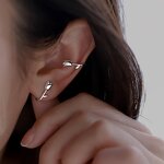 Ear Stud Manufacturer - OEM Custom S999 Silver & Rose Flower