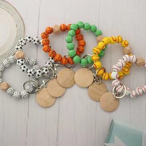 Sport Bracelet Manufacturer - OEM Custom Wooden Beads & Key Chain