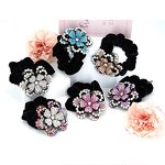 Hairband Factory - OEM Custom Velvet & Acrylic Rhinestone Flowers