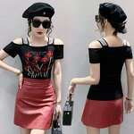 Off Shoulder T-shirt Manufacturer - Bulk Custom Slim Fit & Mesh