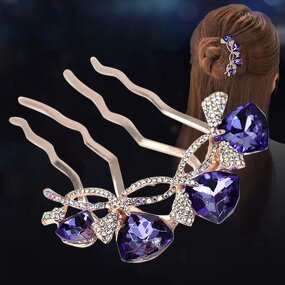 Hair Comb Manufacturer - Custom Women Bun Hairpin & Stone Jewelry