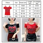 Off Shoulder T-shirt Manufacturer - Custom Hot Press Heart & Rhinestone