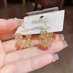 Hoop Earrings Factory - OEM Custom Zircon Flower & S925 Silver