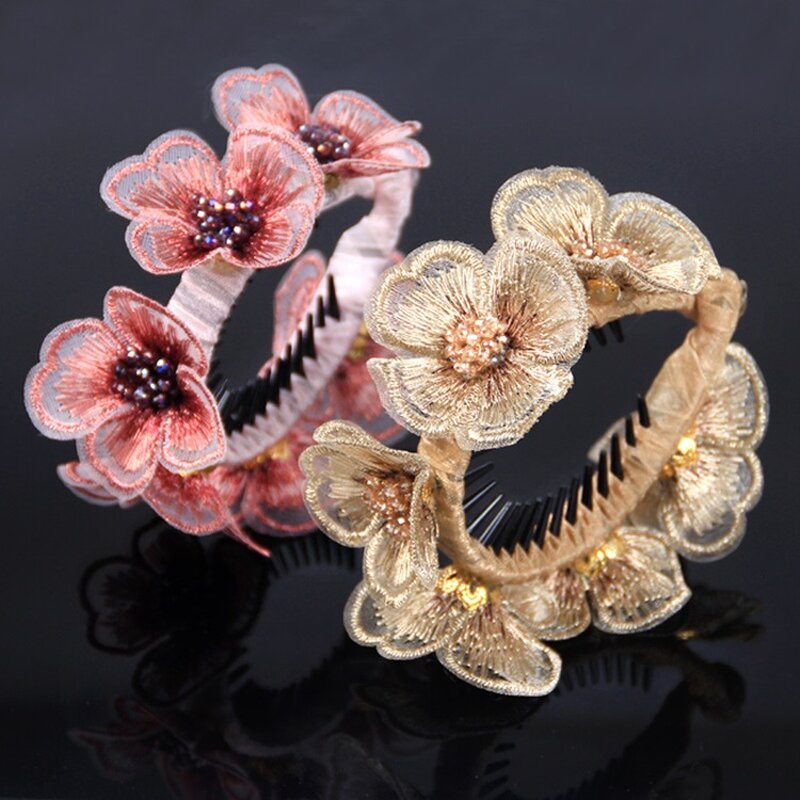 Banana Clip Factory - OEM Custom Embroidered Flowers & Twist Design