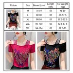Off Shoulder T-shirt Factory - Custom Hot Press Pattern & Rhinestone