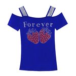 Off Shoulder T-shirt Factory - OEM Custom Fruit Pattern & Ice Silk