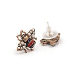 Stud Earrings Factory - OEM Custom Enamel Bumble Bee & Pearl