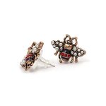Stud Earrings Factory - OEM Custom Enamel Bumble Bee & Pearl