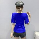 Off Shoulder T-shirt Manufacturer - Bulk Custom Heart Design & Mesh