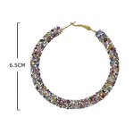 Hoop Earrings Factory - Bulk Custom Rhinestone & 6.5cm Circle