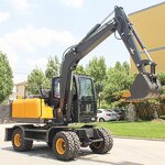 Wheel Excavator Manufacturer - Cheap 7.5 Ton Diesel With Cab