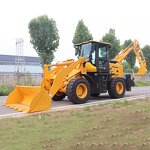 Mini Backhoe Loader Factory - 2.5Ton 4X4 Hydraulic Transmission