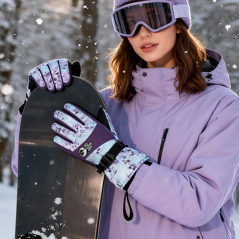 Ski Gloves Supplier - OEM Windproof Ski Gloves Warm Flexible