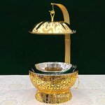 Round Chafing Dish Factory - OEM 4.5L/6L/8L Gold Buffet Set with Hanging Lid