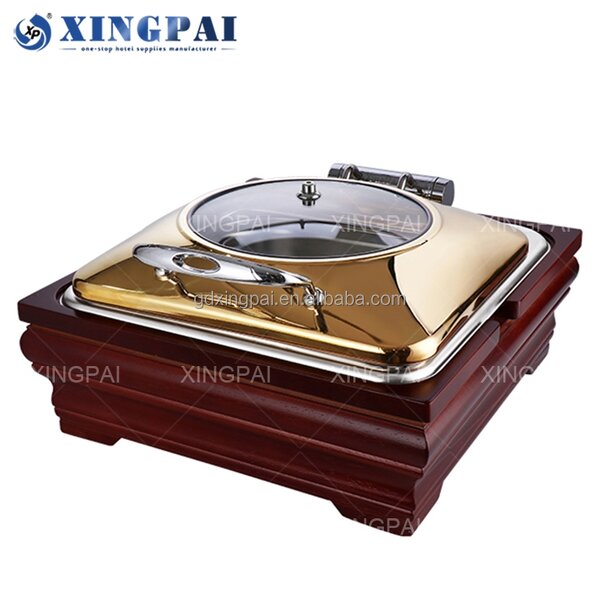 6L Chafing Dish Supplier - OEM Gold Food Warmer Set for Wedding Events