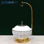 Hanging Chafing Dish Manufacturer - OEM 8L White Stainless Steel Food Warmer